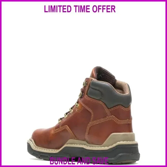 Men's 6IN Leather Construction Boots with DuraShocks Work Safety